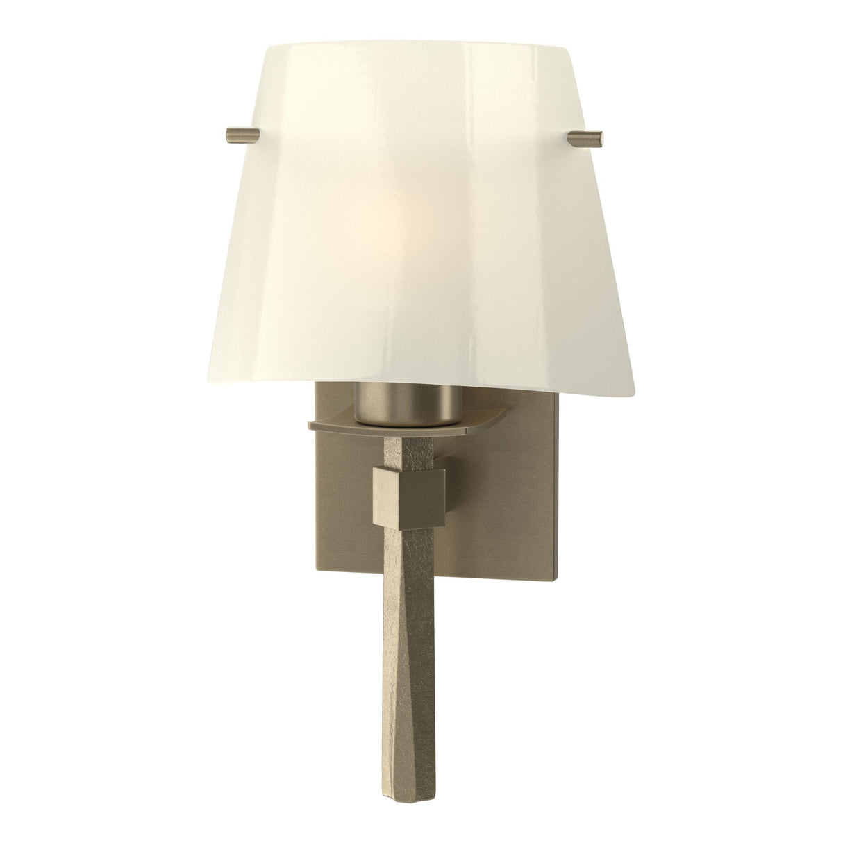 Hubbardton Forge 2010 Soft Gold Ivory Art Glass (CC) Beacon Hall Half Cone Glass Sconce