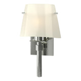 Hubbardton Forge 2010 Sterling Ivory Art Glass (CC) Beacon Hall Half Cone Glass Sconce