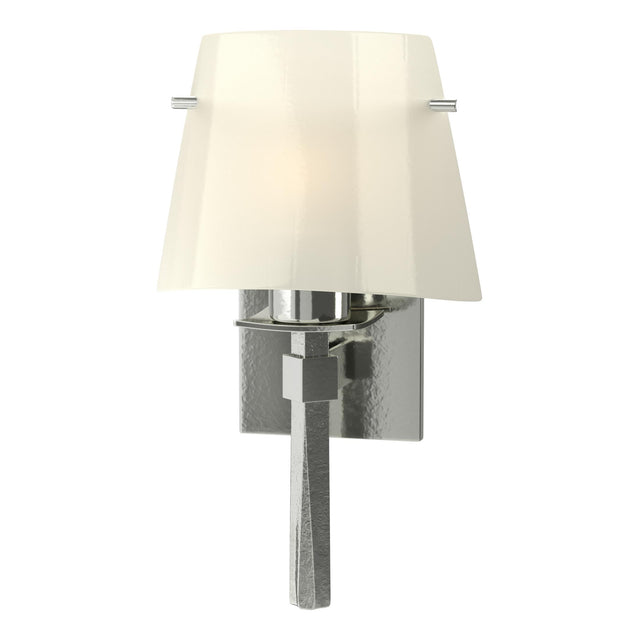 Hubbardton Forge 2010 Sterling Ivory Art Glass (CC) Beacon Hall Half Cone Glass Sconce