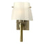 Hubbardton Forge 2010 Modern Brass Ivory Art Glass (CC) Beacon Hall Half Cone Glass Sconce