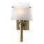 Hubbardton Forge 2010 Modern Brass Opal Glass (GG) Beacon Hall Half Cone Glass Sconce