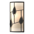 Hubbardton Forge 2016 Natural Iron White Art Glass (BB) Alison's Leaves Sconce