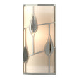 Hubbardton Forge 2016 Sterling White Art Glass (BB) Alison's Leaves Sconce
