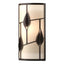 Hubbardton Forge 2016 Oil Rubbed Bronze White Art Glass (BB) Alison's Leaves Sconce