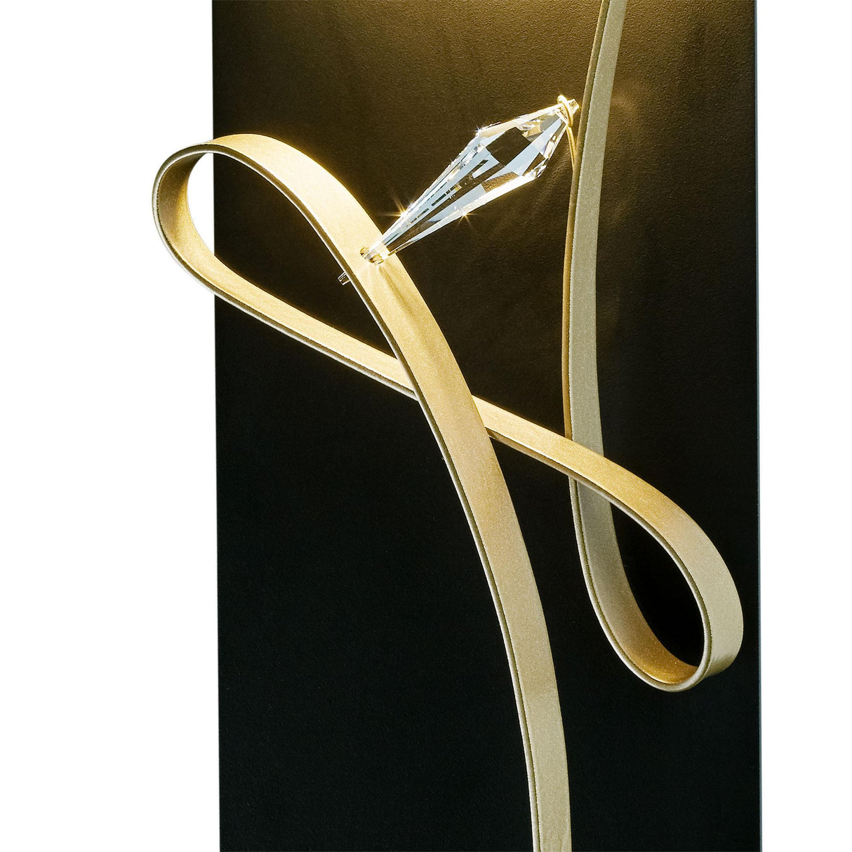 Hubbardton Forge 2017 Black Soft Gold Rhapsody LED Sconce