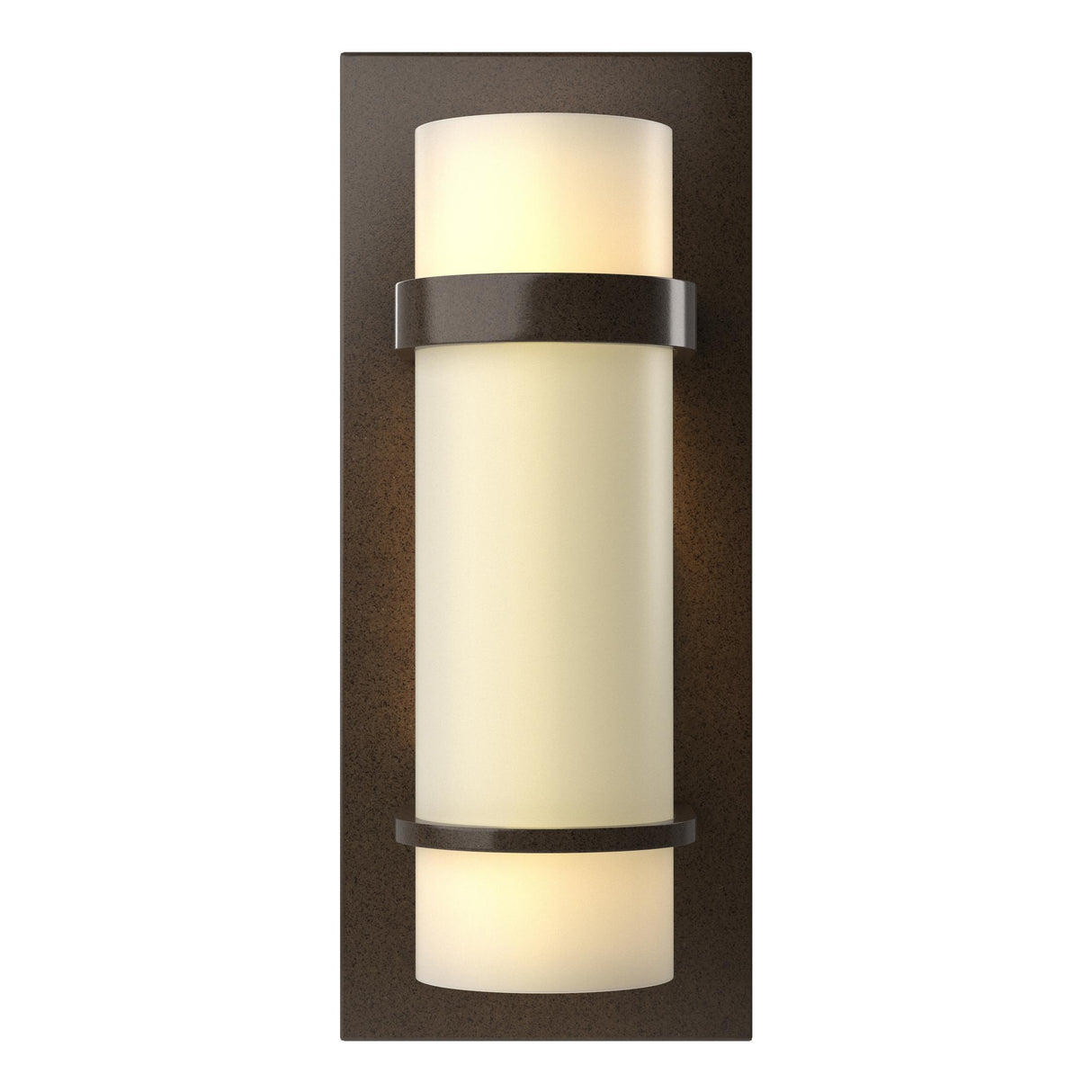 Hubbardton Forge 1999 Bronze Opal Glass (GG) Banded Sconce