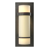 Hubbardton Forge 1999 Natural Iron Opal Glass (GG) Banded Sconce