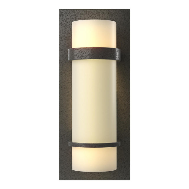 Hubbardton Forge 1999 Natural Iron Opal Glass (GG) Banded Sconce