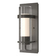 Hubbardton Forge 2020 Dark Smoke Seeded Glass with Opal Diffuser (ZS) Torch Indoor Sconce