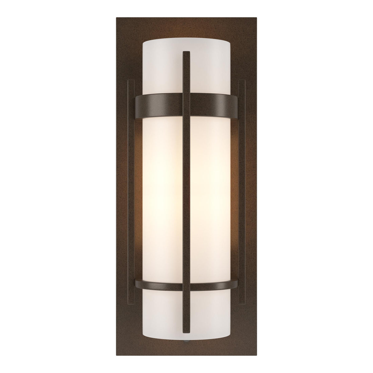 Hubbardton Forge 1999 Bronze Opal Glass (GG) Banded with Bar Sconce