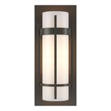 Hubbardton Forge 1999 Dark Smoke Opal Glass (GG) Banded with Bar Sconce