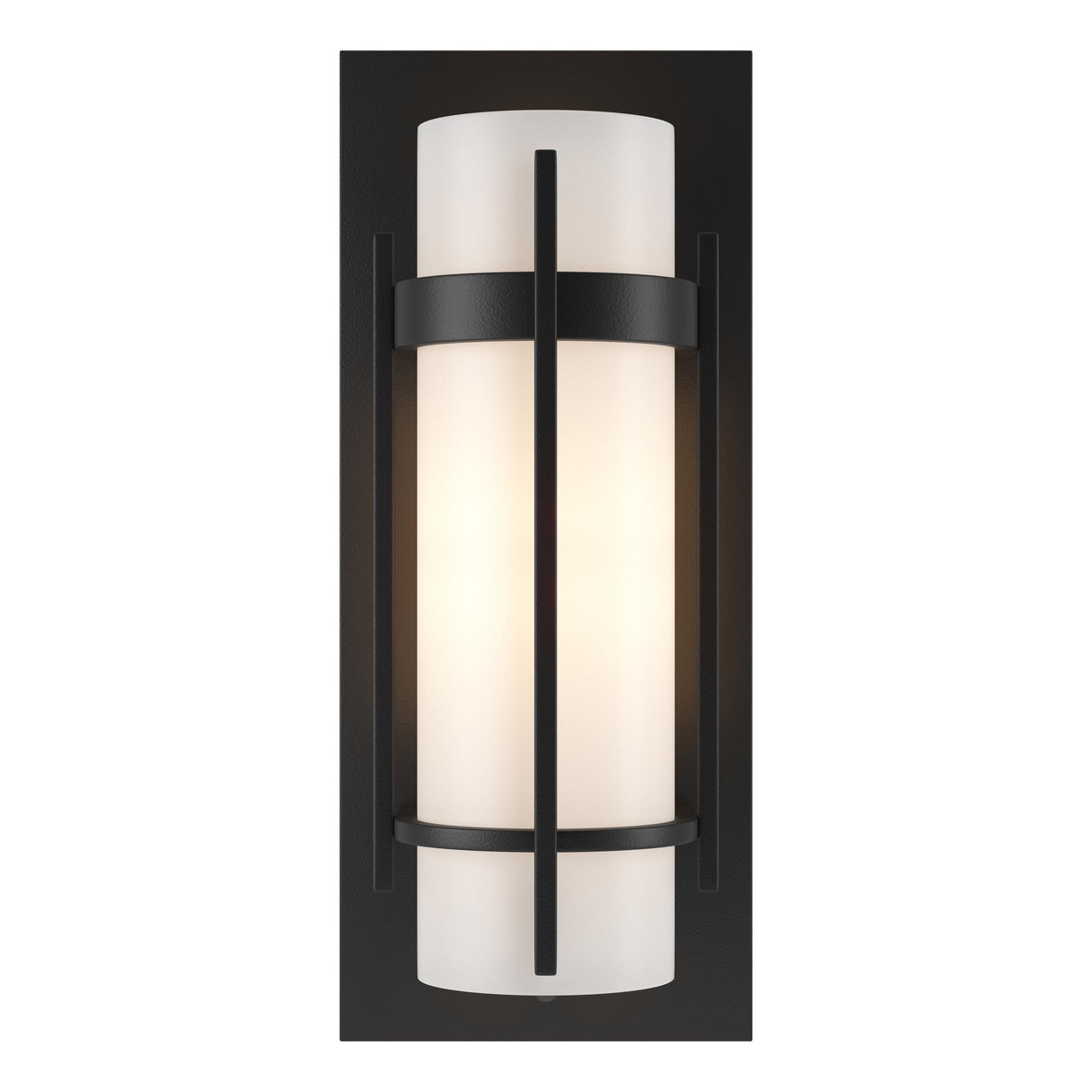 Hubbardton Forge 1999 Black Opal Glass (GG) Banded with Bar Sconce