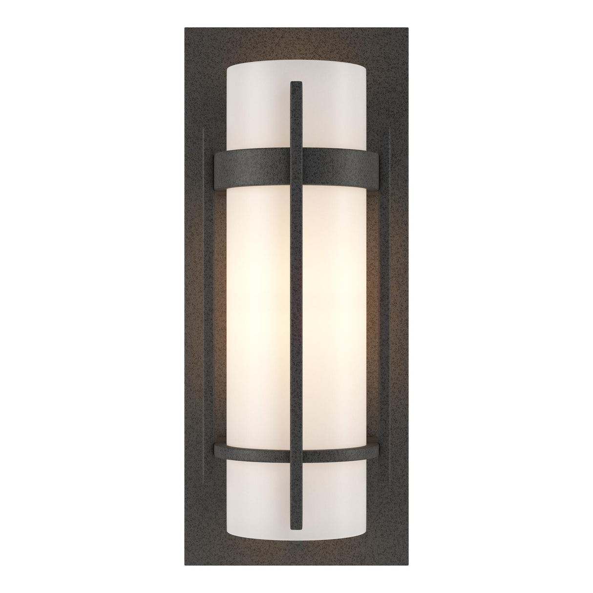 Hubbardton Forge 1999 Natural Iron Opal Glass (GG) Banded with Bar Sconce
