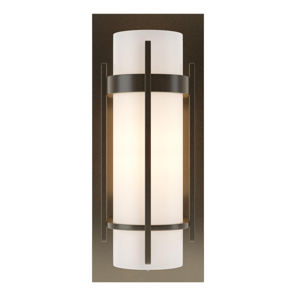 Hubbardton Forge 1999 Oil Rubbed Bronze Opal Glass (GG) Banded with Bar Sconce