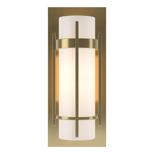 Hubbardton Forge 1999 Modern Brass Opal Glass (GG) Banded with Bar Sconce