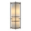 Hubbardton Forge 2004 Bronze Ivory Art Glass (CC) Extended Bars Sconce