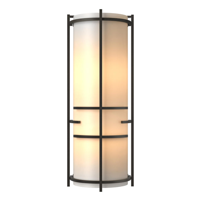 Hubbardton Forge 2004 Dark Smoke White Art Glass (BB) Extended Bars Sconce