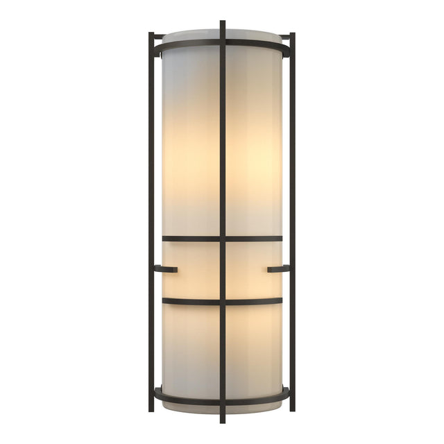 Hubbardton Forge 2004 Dark Smoke Ivory Art Glass (CC) Extended Bars Sconce