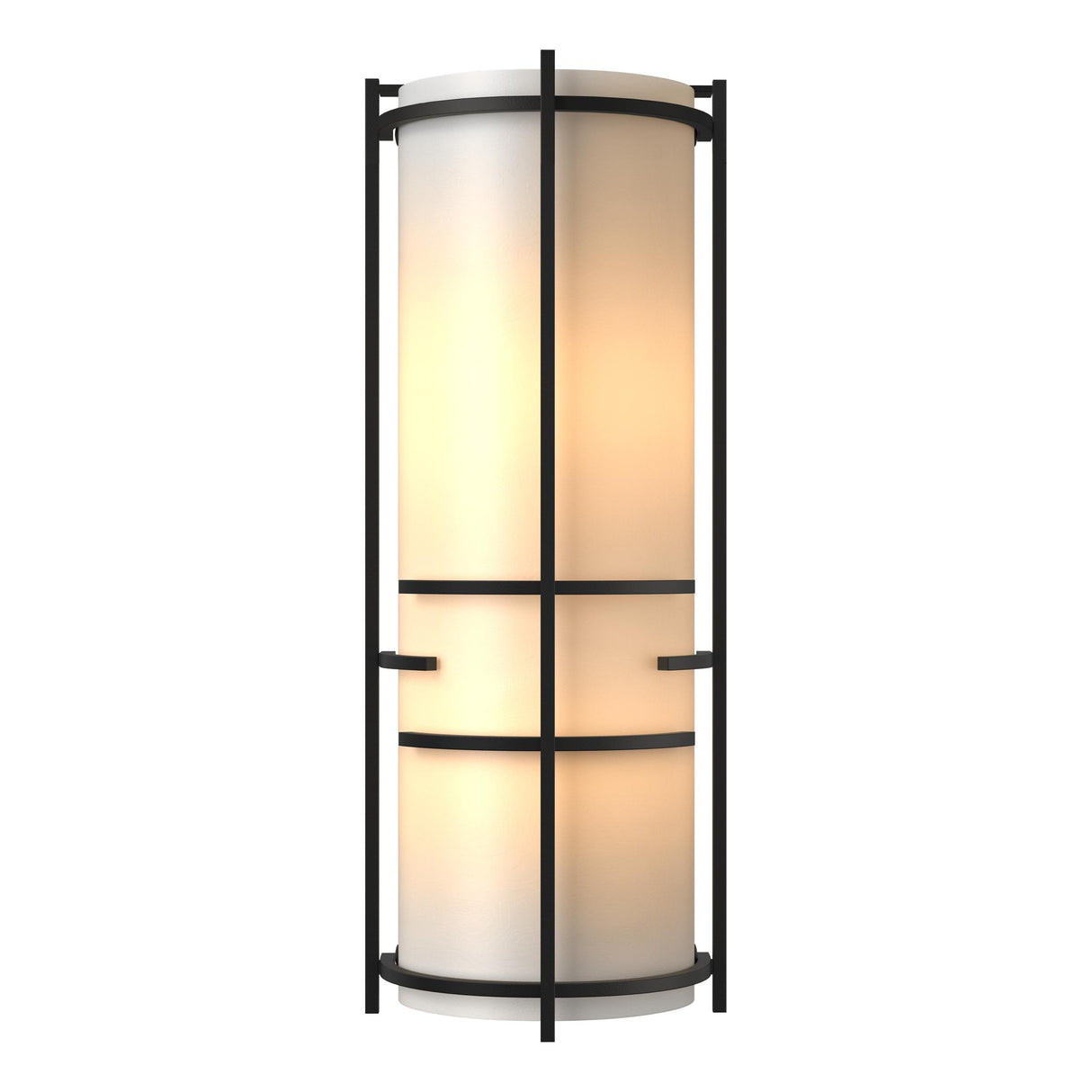 Hubbardton Forge 2004 Black White Art Glass (BB) Extended Bars Sconce