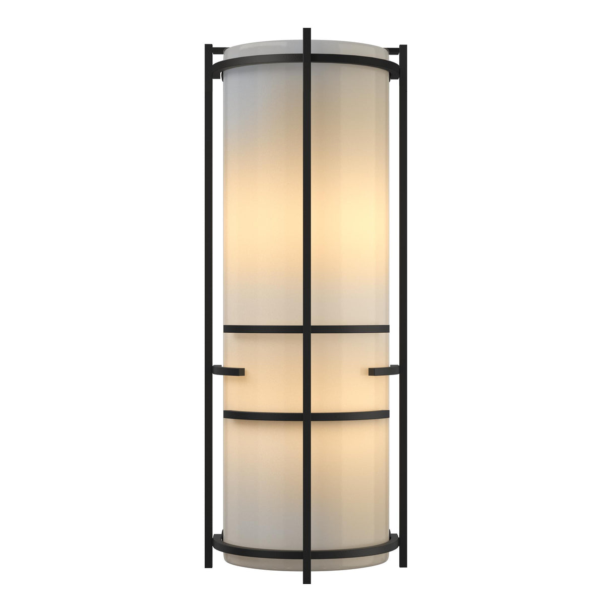 Hubbardton Forge 2004 Black Ivory Art Glass (CC) Extended Bars Sconce