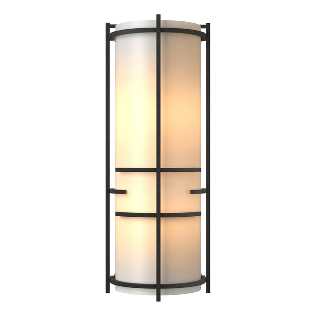 Hubbardton Forge 2004 Natural Iron White Art Glass (BB) Extended Bars Sconce