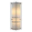 Hubbardton Forge 2004 Vintage Platinum Ivory Art Glass (CC) Extended Bars Sconce