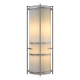 Hubbardton Forge 2004 Vintage Platinum Ivory Art Glass (CC) Extended Bars Sconce