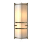 Hubbardton Forge 2004 Soft Gold White Art Glass (BB) Extended Bars Sconce