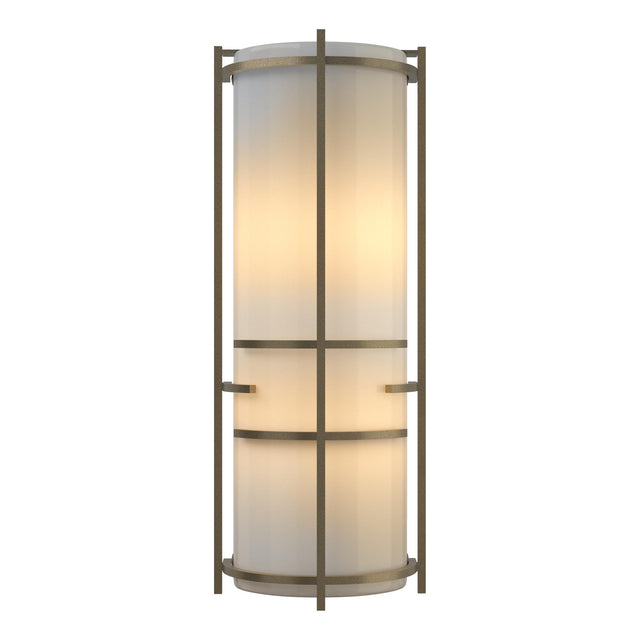 Hubbardton Forge 2004 Soft Gold Ivory Art Glass (CC) Extended Bars Sconce