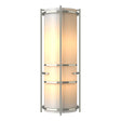 Hubbardton Forge 2004 Sterling White Art Glass (BB) Extended Bars Sconce