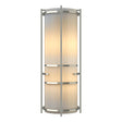 Hubbardton Forge 2004 Sterling Ivory Art Glass (CC) Extended Bars Sconce