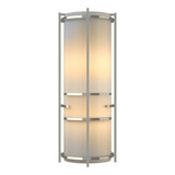Hubbardton Forge 2004 Sterling Ivory Art Glass (CC) Extended Bars Sconce