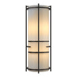 Hubbardton Forge 2004 Oil Rubbed Bronze Ivory Art Glass (CC) Extended Bars Sconce
