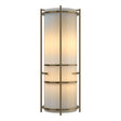 Hubbardton Forge 2004 Modern Brass Ivory Art Glass (CC) Extended Bars Sconce