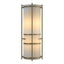 Hubbardton Forge 2004 Modern Brass Ivory Art Glass (CC) Extended Bars Sconce