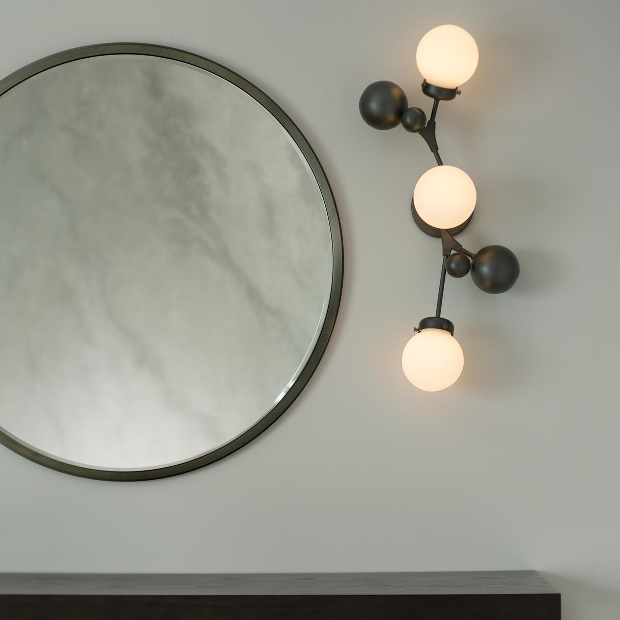 Hubbardton Forge 2019 Dark Smoke Opal Glass (GG) Sprig Sconce