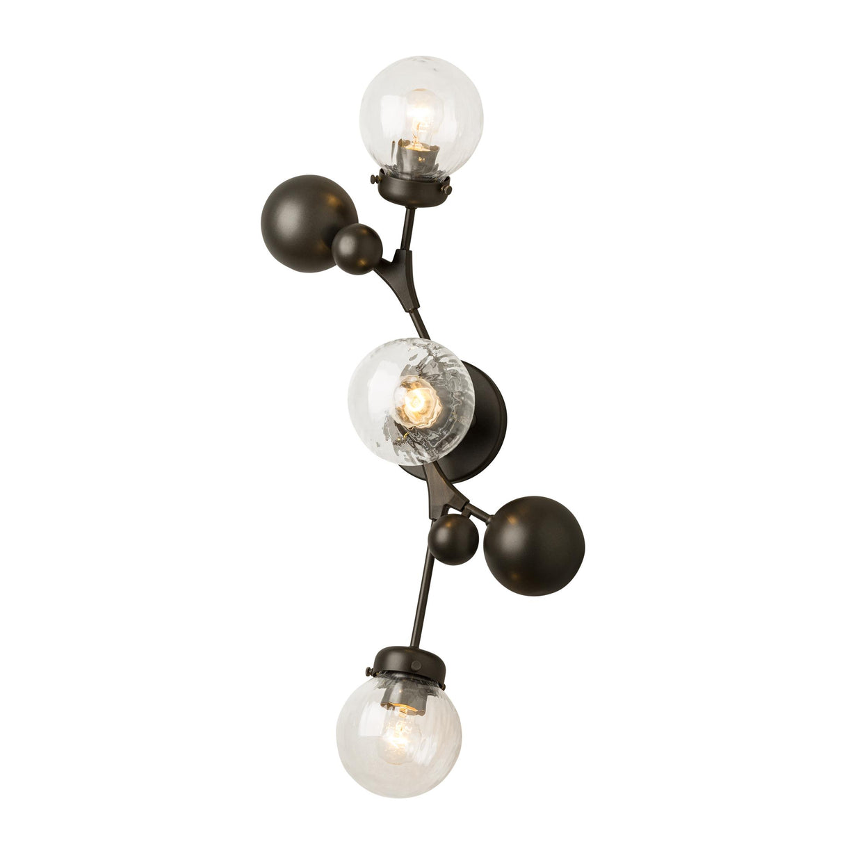 Hubbardton Forge 2019 Dark Smoke Water Glass (LL) Sprig Sconce