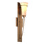 Hubbardton Forge 2001 Bronze Opal Glass (GG) Banded Wall Torch Sconce