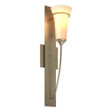 Hubbardton Forge 2001 Soft Gold Opal Glass (GG) Banded Wall Torch Sconce