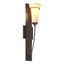Hubbardton Forge 2001 Oil Rubbed Bronze Opal Glass (GG) Banded Wall Torch Sconce