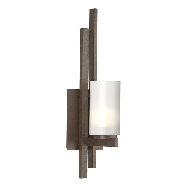 Hubbardton Forge 2010 Bronze Opal Glass (GG) Left Ondrian 1 Light Sconce