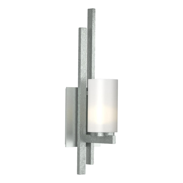 Hubbardton Forge 2010 Vintage Platinum Opal Glass (GG) Left Ondrian 1 Light Sconce