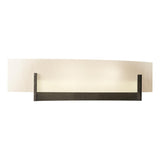 Hubbardton Forge 2011 Dark Smoke White Art Glass (BB) Axis Sconce