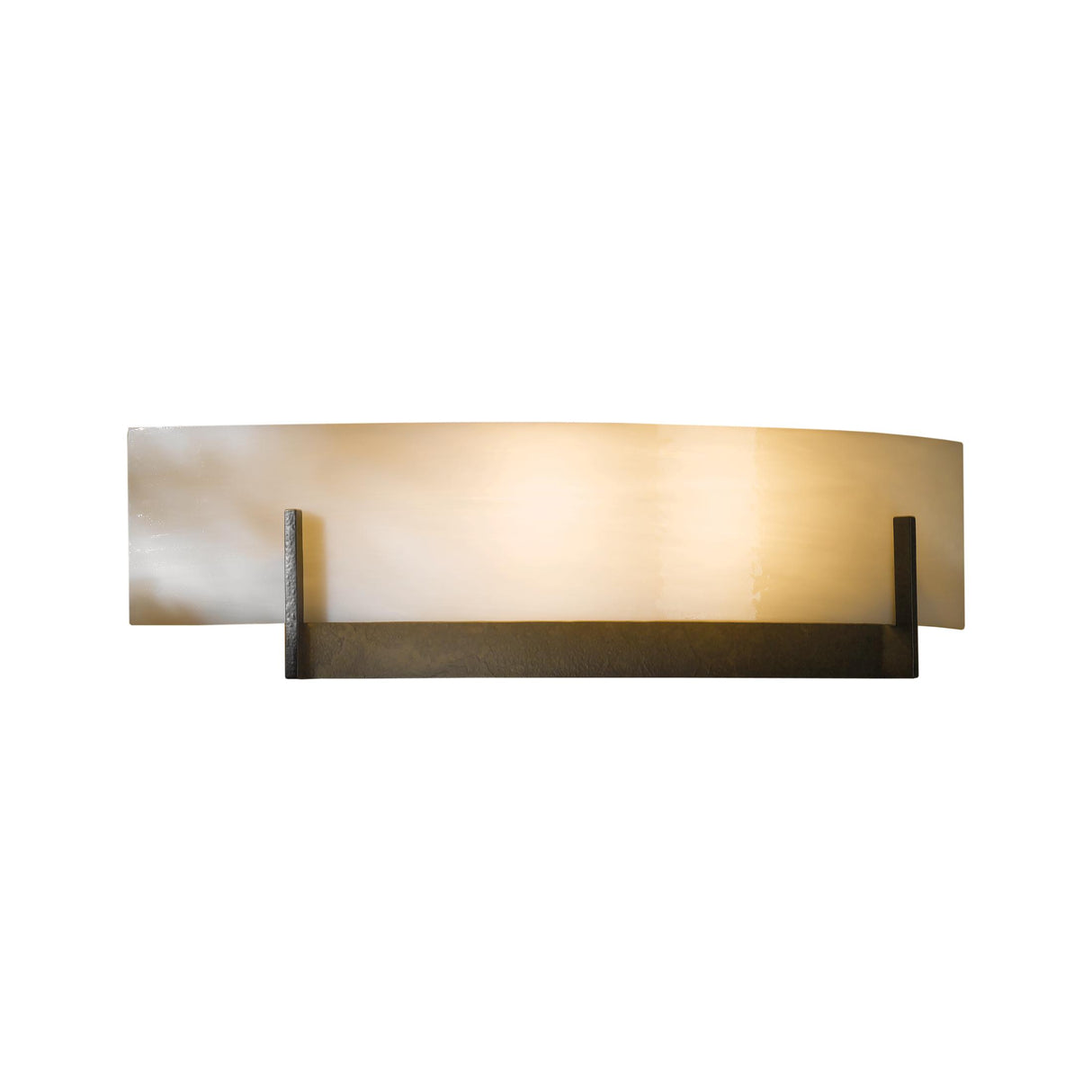 Hubbardton Forge 2011 Dark Smoke White Art Glass (BB) Axis Sconce