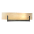 Hubbardton Forge 2011 Natural Iron Amber Swirl Glass (AA) Axis Sconce