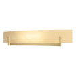 Hubbardton Forge 2011 Modern Brass Amber Swirl Glass (AA) Axis Large Sconce