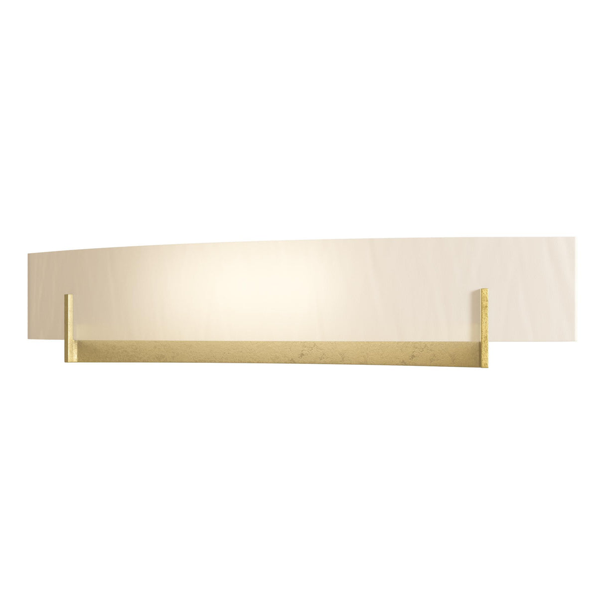 Hubbardton Forge 2011 Modern Brass White Art Glass (BB) Axis Large Sconce