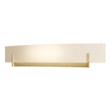 Hubbardton Forge 2011 Modern Brass White Art Glass (BB) Axis Large Sconce