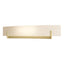Hubbardton Forge 2011 Modern Brass White Art Glass (BB) Axis Large Sconce