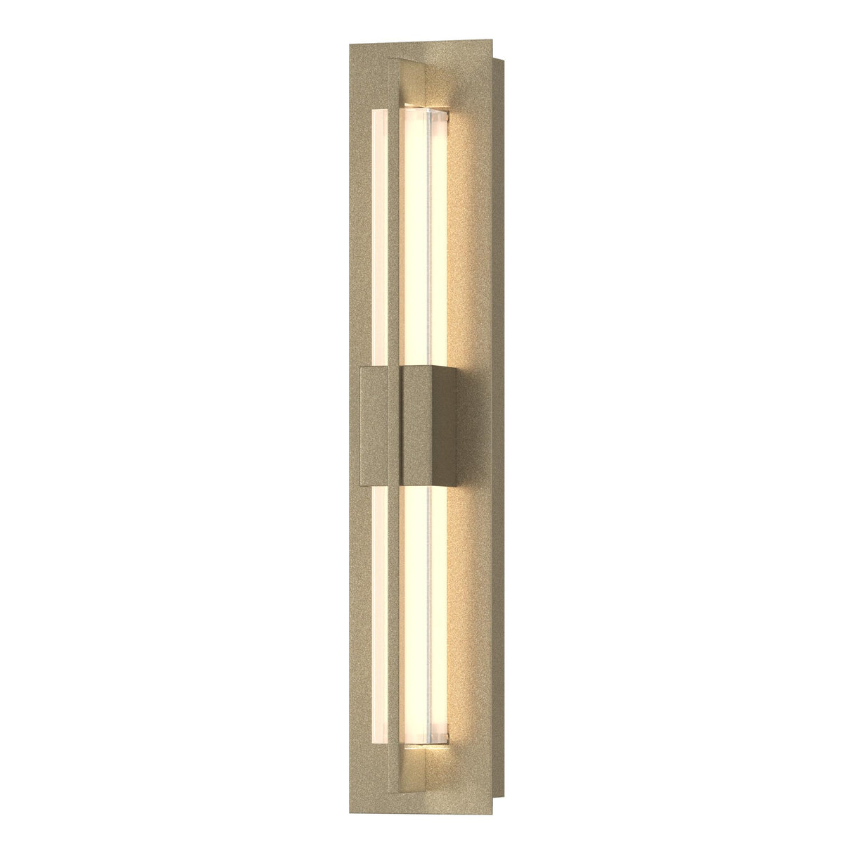 Hubbardton Forge 2014 Soft Gold Clear Glass (ZM) Double Axis Small Sconce